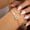 14K Personalized Gold Name Bracelet, Custom Name Bracelet, Minimalist Bracelet, Handmade Jewelry, Gift For Mom, Mother's Day Gift 14K Personalized Gold Name Bracelet, Custom Name Bracelet, Minimalist Bracelet, Handmade Jewelry, Gift For Mom, Mother's Day Gift