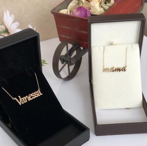 14K Solid Gold Personalized Gift Name Necklace, Christmas Gifts, Handmade Custom Name Necklace, Gifts for Mom, Gifts for her, Gift for kids Couple Jewelry Canada
