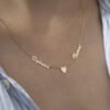 14K Solid Gold Two Name Necklace, 2 Names Necklace | Custom Double Name Necklace, Family Name Necklace Gold | Couple Necklace, 14K Jewelry 14K Solid Gold Two Name Necklace, 2 Names Necklace | Custom Double Name Necklace, Family Name Necklace Gold | Couple Necklace, 14K Jewelry