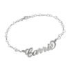 Carrie Style Name Bracelet / Anklet With a Heart Chain Carrie Style Name Bracelet