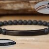 Customized Beaded Bracelet, Black Lava Bracelet, 6mm Beaded Bracelet, Custom Engraved Bracelet, Personalized Bracelet Customized Beaded Bracelet, Black Lava Bracelet, 6mm Beaded Bracelet, Custom Engraved Bracelet, Personalized Bracelet