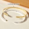 Engraved Bracelet: Personalized Bracelets Silver, Gold - Customized Bracelets With Text - Name Bangle With Message Inside - Gift For Her Engraved Bracelet: Personalized Bracelets Silver, Gold - Customized Bracelets With Text - Name Bangle With Message Inside - Gift For Her