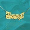 Name Necklace - 24K Gold Plated Sterling Silver Name Necklace - Custom Name Necklace - Gold Name - Your Name Choice Made in USA Name Necklace - 24K Gold Plated Sterling Silver Name Necklace - Custom Name Necklace - Gold Name - Your Name Choice Made in USA
