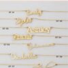 Name Necklace - Personalized Jewelry - Silver Gold Rose Necklace - Name Jewelry - Custom Name Necklaces - Christmas Gift for Her - NN1 Name Necklace - Personalized Jewelry - Silver Gold Rose Necklace - Name Jewelry - Custom Name Necklaces - Christmas Gift for Her - NN1