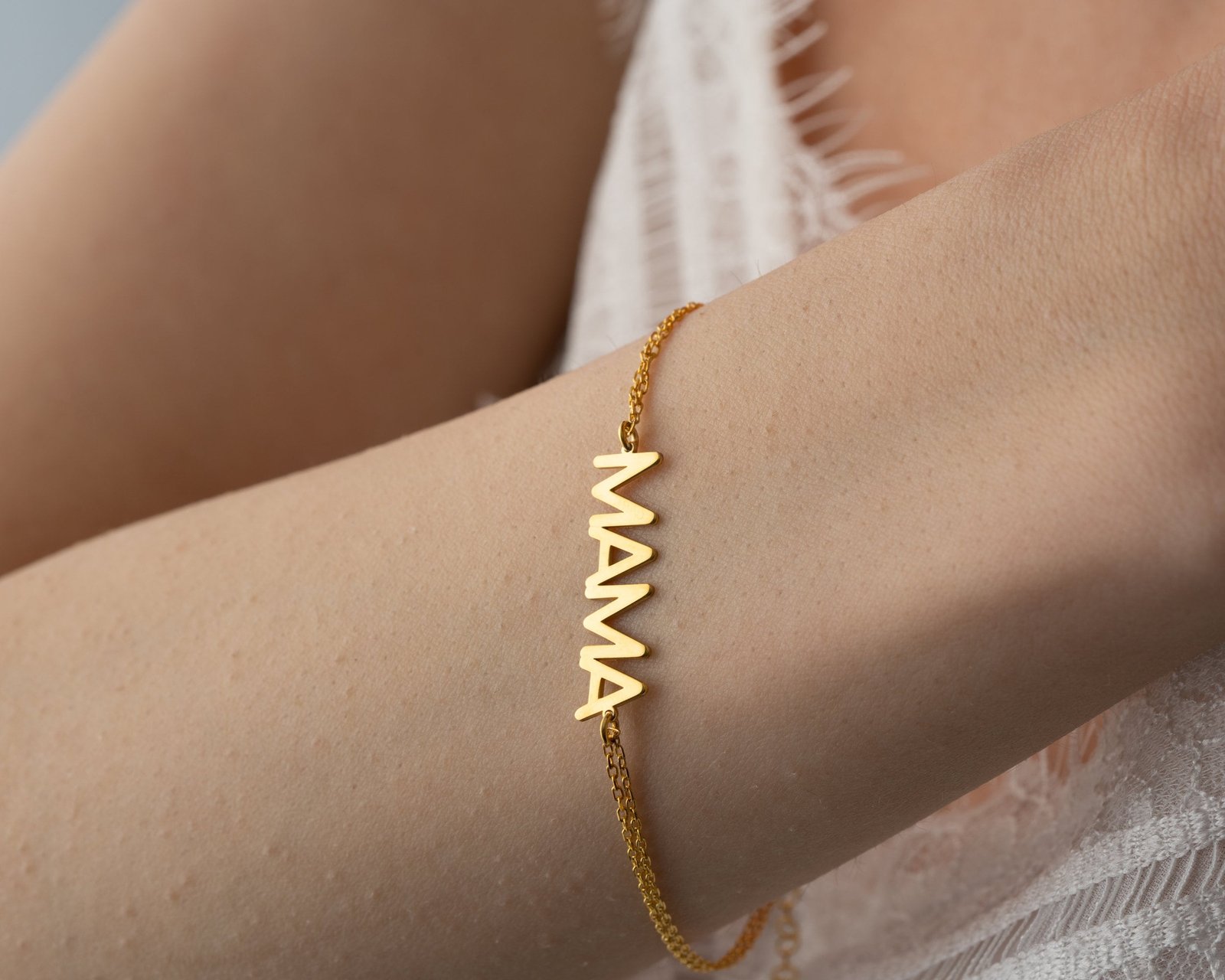 Personalized 14K Solid Gold Name Bracelet,Gold Name Bracelet,Custom Name Bracelet, Solid Gold Initials Bracelet,Personalized Silver Bracelet 14K Solid Gold Name Bracelet