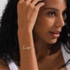 Custom Nameplate Bracelet - Gift for Mom Custom Name Jewelry Canada