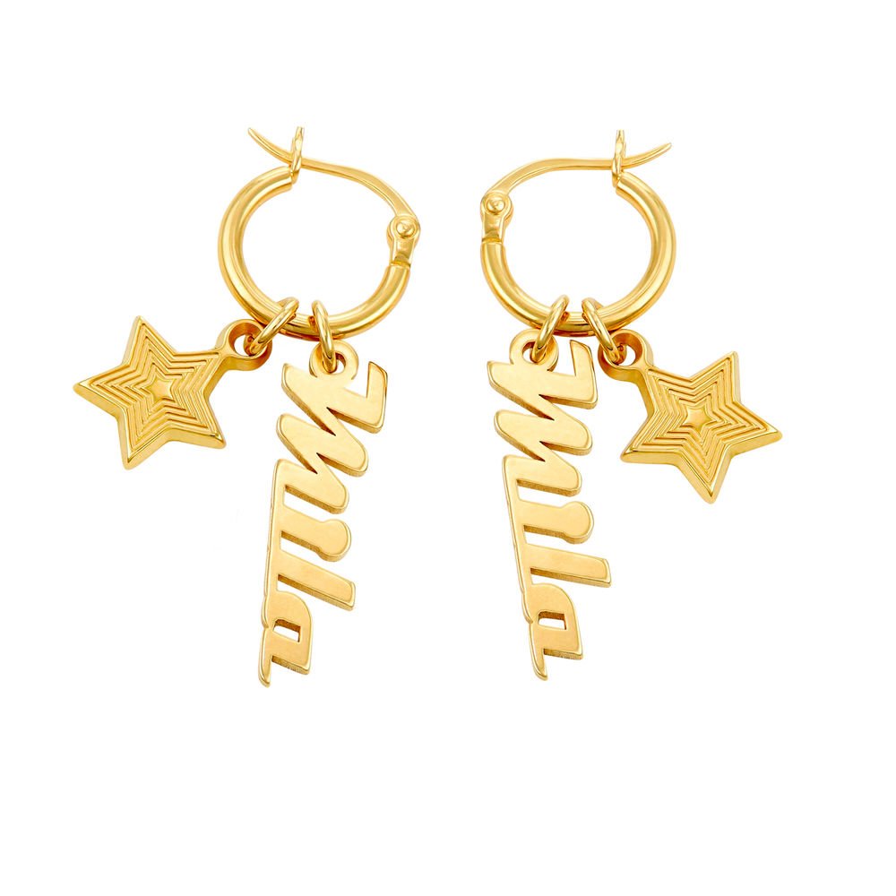 Siena Drop Name Earrings in 18k Gold Plating Name Earrings