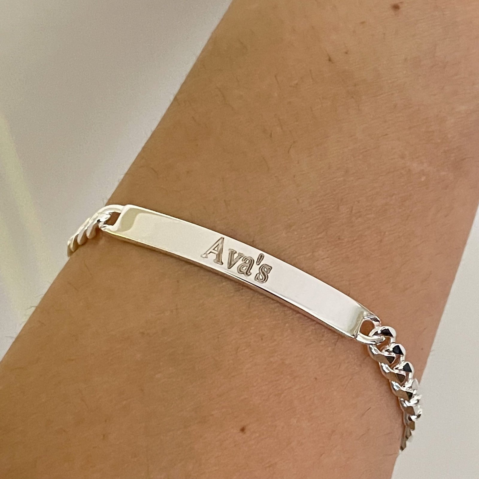 Sterling silver Id bracelet for women and men, Engravable ID bracelet Sterling silver Id bracelet for women and men, Engravable ID bracelet