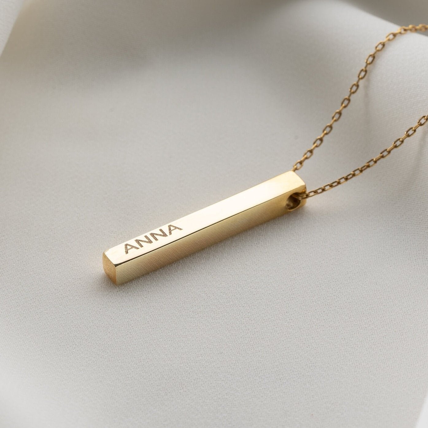 Vertical Bar Necklace for Women Personalized with Location, Date, Name Engraved Necklace Gold Silver Rose 4 Name Necklace Bar Gift(NCK-0042) Vertical Bar Necklace for Women - Engraved